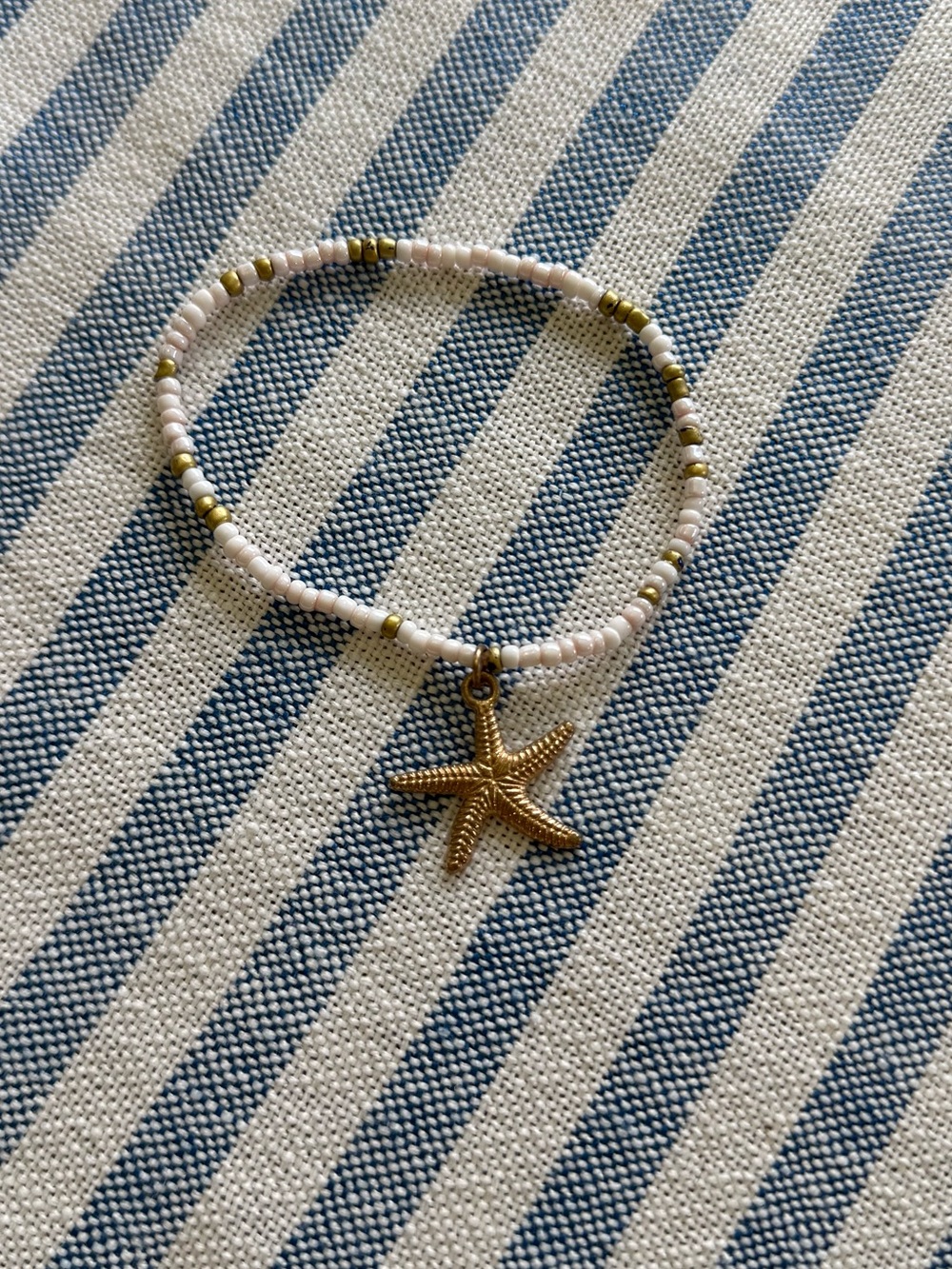 Gold Starfish Charm Beaded anklet - Women Jewelry